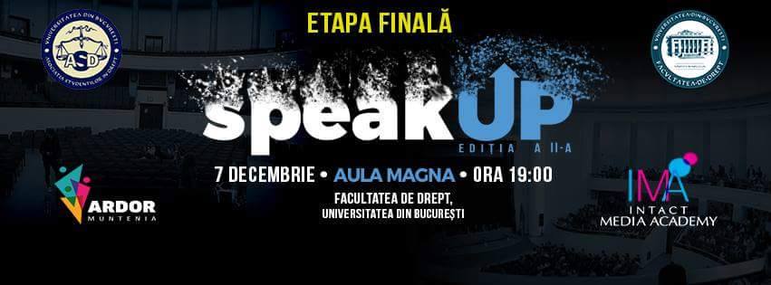 Intact Media Academy la Facultatea de Drept: membri ai juriului în finala celei de-a doua ediții a competiției „SpeakUp".