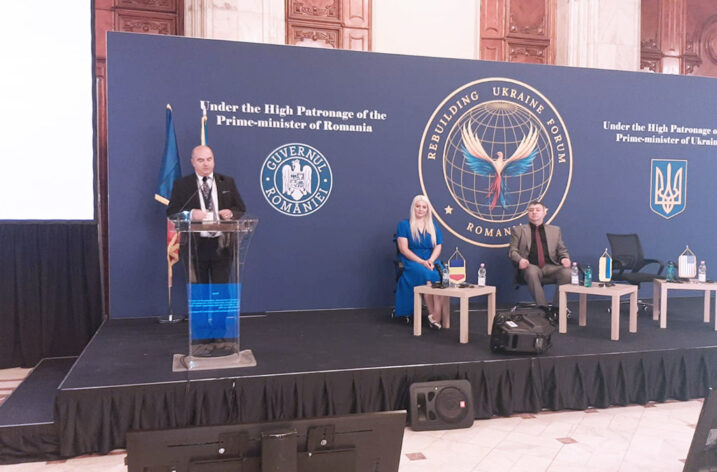 Prezentare și analiză privind dreptul internațional la „Rebuilding Ukraine Forum 2023” susținută de Silviu Gabriel Barbu
